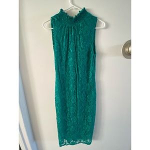 Fitted Lace Midi Dress